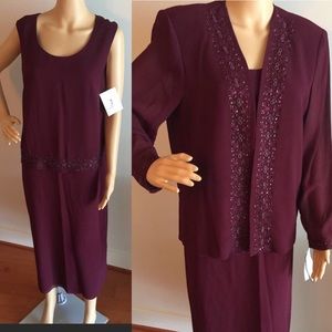 NWT SOPHISTICATED ELEGANCE: Dress & Jacket Set
